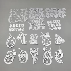 Vários Alfabetos E Números Corte De Metal Morcelas De Papel Gravação De Stencil Cartão De Boas Festas DIY Artesanato Letras