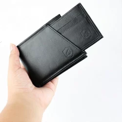 Carteira de Couro Masculina com Porta Cartão - Dinamic - Gshield
