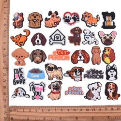 Bonito Shih Tzu design jbitz Charme Bulldog Jibits Dálmata Cão Sapato Encantos Pinos Husky Pata Jibitz Designs Para Sapa