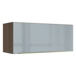 Armário Aéreo Madesa Lux 80 cm 1 Porta Suspensa - Rustic/Cinza