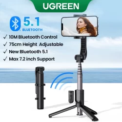 Suporte Para Tripé UGREEN Bluetooth Selfie Stick 750mm Extendido 10m  Universal iPhone 14/14 pro/Samsung/Huawei