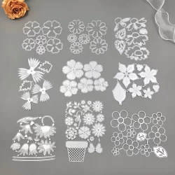 Várias Flores Cortes De Metal Matrizes Papel De Gofragem Stencil Scrapbooking Cartão De Boas Festas DIY Artesanais