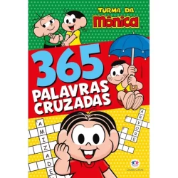 Livro Turma da Mônica 365 Palavras Cruzadas Atividades Para Infantil Crianças Filhos Desenho