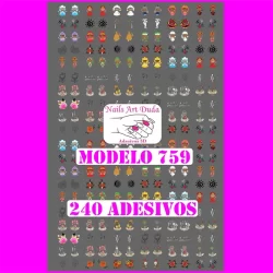 240 adesivos de unha 3D PRÉ PRONTO Umbanda Orixás - modelo 759