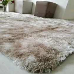 Tapete Colorido 2,00m x 1,40m Sala Peludo Quarto Texfine Confortável Antiderrapante