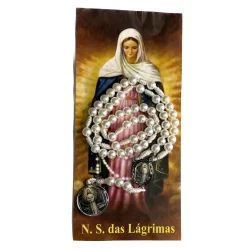 Terço Nossa Senhora das Lágrimas 5mm + oração