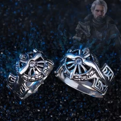 Anime Game Final Fantasy XV Ring Regis Lucis Caelum Cosplay Anéis Unisexo Ajustáveis Jóias Acessórios Adereços Presente