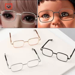 LILACUVOE Miniature Doll Glasses Mini Accessories For Dolls Metal Toys Photo Props
