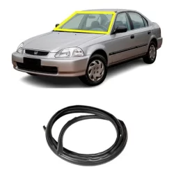 Borracha Parabrisa Vidro Dianteiro Honda Civic 1996 A 2000