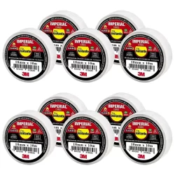 Kit 10 Fitas Isolantes Imperial Branca 18mmx10m 750v 3M