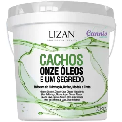 Máscara Capilar Cachos Onze Óleos Um Segredo Lizan 1.5kg Hidratação Intensiva