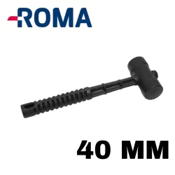 Martelo de Borracha 40mm Preto ROMA | Alta Precisão e Proteção de Superfícies