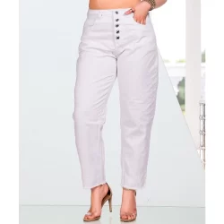 Calça Feminina Sarja  Mom Razon Jeans