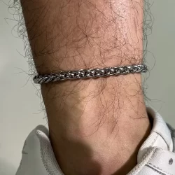 Vnox Fashion Stainless Steel Correntes De Tornozeleiras De Aço Cubano Para Homens , Nunca Desbotam À Prova D'água