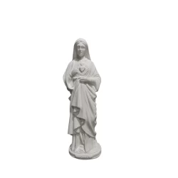 Sagrado Coração de Maria 30cm em Gesso Cru
