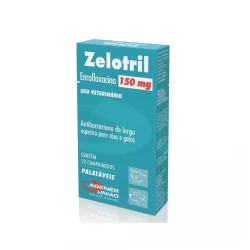 Zelotril 150mg Antibacteriano Agener Para Cães/Gatos 12Comp.