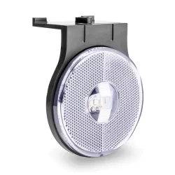 Lanterna Lateral Carreta LED Cristal 65mm com Suporte com Fio 12V 24V