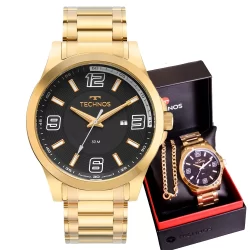 Relógio da Technos, Masculino, Dourado, Analógico + Pulseira — 2115NBA/1D