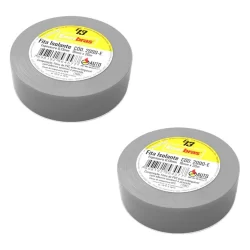 Kit 2 Fitas Isolantes 18mmx20m Cinza PVC E13 Enerbras