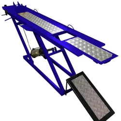Rampa Pneumática Azul para Motos 250Kg com 1 Pistão Mecânica Borracharia - FortG