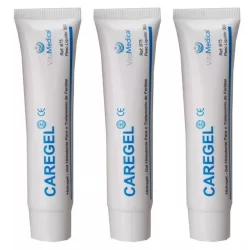 Kit com 3 Tubos Curativo Hidrogel para Tratamento de Feridas Caregel 30g - Vita Medical