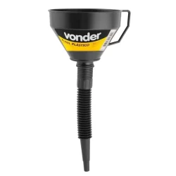Funil de Plástico com Bico Flexível 160mm Vonder com Peneira