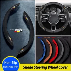 [Oferta De Tempo Limitado] Honda Mugen Power Capa Do Volante De Camurça De Alta Qualidade Decorações Carro Acessórios Para O City Hrv Civic Wrv Brio BRV Fit Accord Vezel