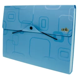 Pasta sanfonada A4 com 12 divisórias Azul 6070.C Dello