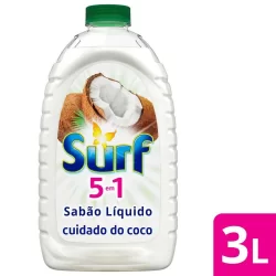 Lava-Roupas Líquido Surf 5 em 1 Cuidado do Coco 3l