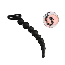 Plug Anal Flexível Escalonado em Silicone 34 cm