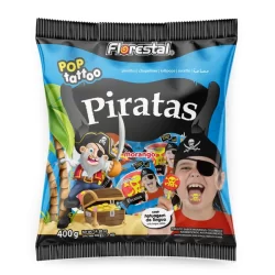 Pirulito Pop Tattoo Pirata - 01 Unidade - Florestal - Rizzo