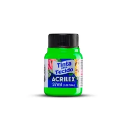 Tinta Fluorescente Para Tecido 37ml - Verde - 1 unidade - Acrilex - Rizzo