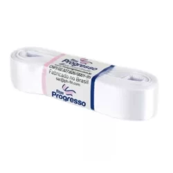 Fita de Cetim Progresso 22mm nº5 - 10m Cor 201 Branco - 01 unidade - Rizzo