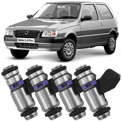 Kit 4 Bico Injetor Fiat Uno 1.0 1.3 Gasolina 97 A 2001 Ete