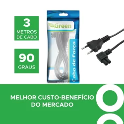 Cabo De Força Bipolar Tvs Várias Marcas 90º Graus 3 metros