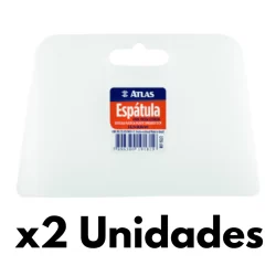 Kit 2 Espátulas Plásticas 130 mm x 88 mm para Massa, Gesso e Cimento Queimado - Atlas
