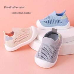 Crianças Sapatos Casuais Respirável Infantil Bebê Meninas Meninos Tênis De Malha Fundo Macio Confortável Antiderrapante