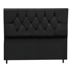 Cabeceira Cama Box King 195 Cm Geovana Suede Cor:preto