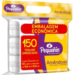 Lenços Umedecidos Pequeñin Amêndoas  150 unidades