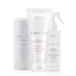 Amend Kit Seca Sem Frizz + Fluido Blindagem + Acidificante