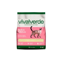 Areia Higiênica Viva Verde Grãos Mistos para Gatos 10Kg