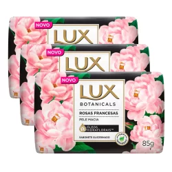 Kit 3 Sabonete em Barra Lux Botanicals Rosas Francesas 85g