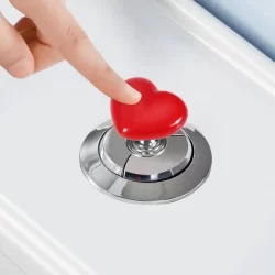 Kit 2 Puxador de Coração Para  Descarga Vaso Sanitário Criativo Botão De Descarga