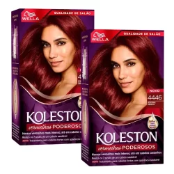 Kit 2 Tinta de Cabelo Koleston Borgonha Vibrante 4446