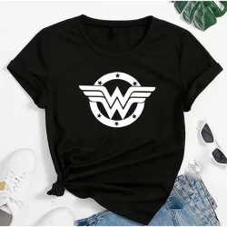 unissex T-shirt Blusa Linda Mulher Maravilha Camiseta Feminina Camisa
