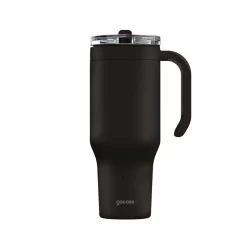 Copo Life Gocase 880ml - Aço Inox, Tampa e Canudo Tritan, Isolamento a Vácuo Bebidas Quente e Fria