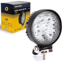 Farol Auxiliar Redondo 9 Leds Cyber 27w 9-60v 6000k Tarponn