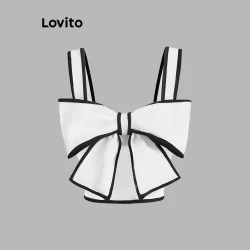 Lovito Regata Casual Verão Colorblock Arco Regata Para Mulheres L113MD254
