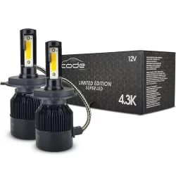 Lampada Led Code H1 H3 H4 H7 H8 H9 H11 H16 H27 HB3 HB4 4300K