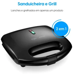 Sanduicheira Brunch Time 2 Em 1 Elgin Antiaderente 800w Preta